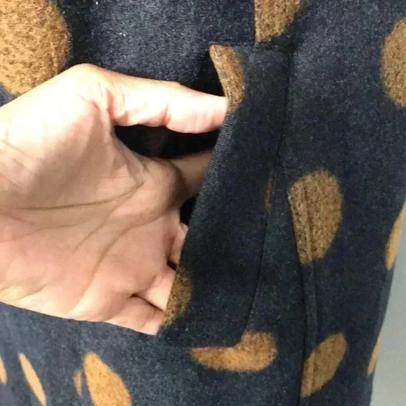 Luii Polka Dot Wool Sleeveless Open Front Duster Cardigan Size M - Picture 5 of 9